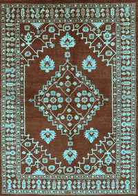 Oriental Light Blue Industrial Rug, urb2932lblu