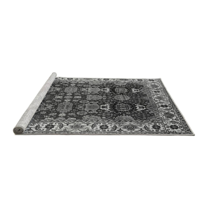 Sideview of Machine Washable Oriental Gray Traditional Rug, wshurb2933gry