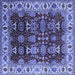 Square Oriental Blue Traditional Rug, urb2933blu