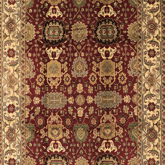 Machine Washable Oriental Brown Traditional Rug, wshurb2933brn