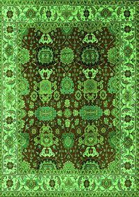 Oriental Green Traditional Rug, urb2933grn