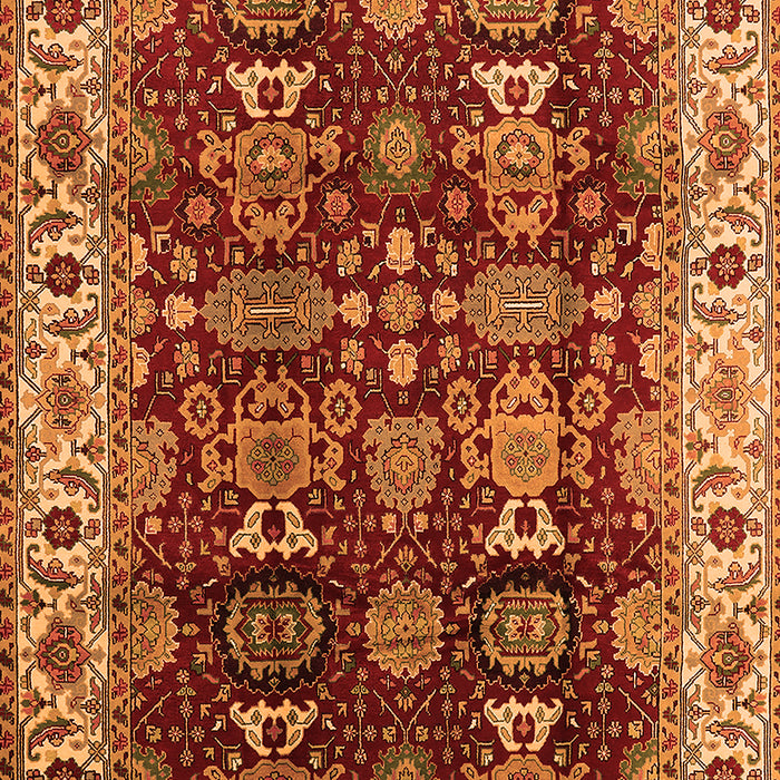 Machine Washable Oriental Orange Traditional Area Rugs, wshurb2933org