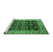 Sideview of Machine Washable Oriental Emerald Green Traditional Area Rugs, wshurb2933emgrn