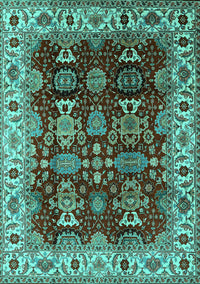 Oriental Turquoise Traditional Rug, urb2933turq