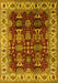 Machine Washable Oriental Yellow Traditional Rug, wshurb2933yw