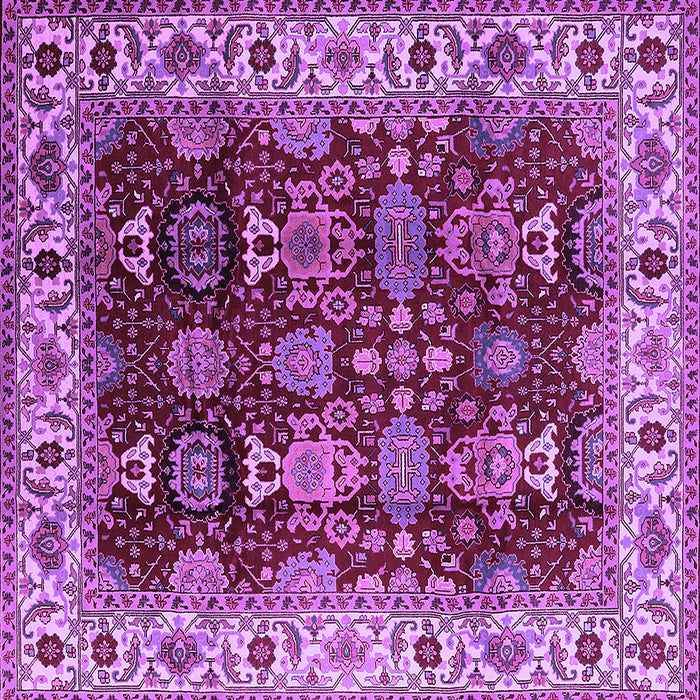 Square Oriental Purple Traditional Rug, urb2933pur