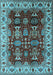 Oriental Light Blue Traditional Rug, urb2933lblu