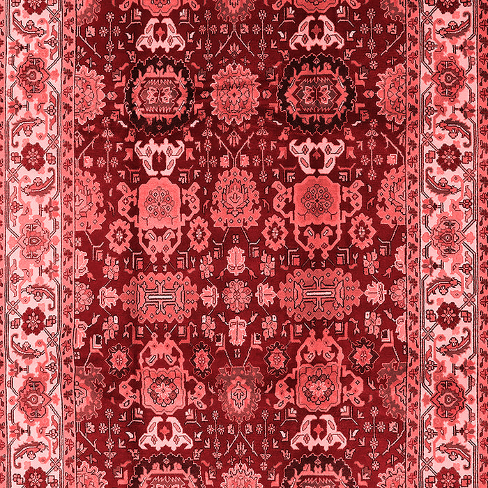 Machine Washable Oriental Red Traditional Rug, wshurb2933red
