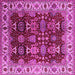 Square Machine Washable Oriental Pink Traditional Rug, wshurb2933pnk