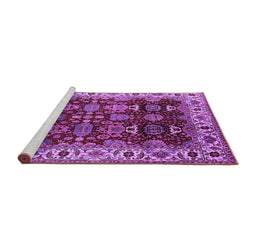Sideview of Machine Washable Oriental Purple Traditional Area Rugs, wshurb2933pur