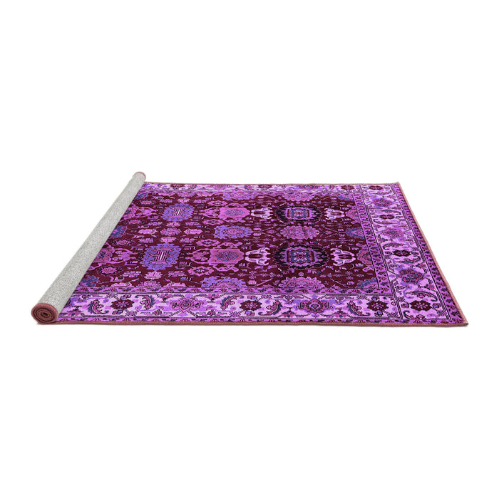 Sideview of Machine Washable Oriental Purple Traditional Area Rugs, wshurb2933pur