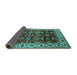 Sideview of Oriental Turquoise Traditional Rug, urb2933turq