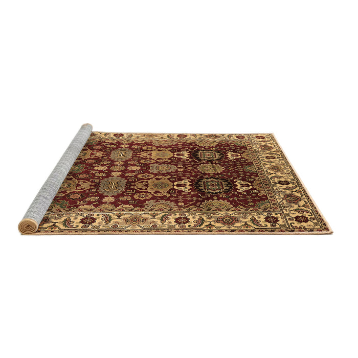 Sideview of Machine Washable Oriental Brown Traditional Rug, wshurb2933brn
