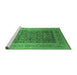 Sideview of Machine Washable Oriental Emerald Green Traditional Area Rugs, wshurb2934emgrn