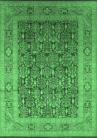 Oriental Emerald Green Traditional Rug, urb2934emgrn
