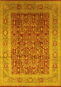 Oriental Yellow Traditional Rug, urb2934yw