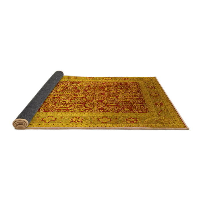 Sideview of Oriental Yellow Traditional Rug, urb2934yw
