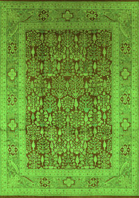 Oriental Green Traditional Rug, urb2934grn