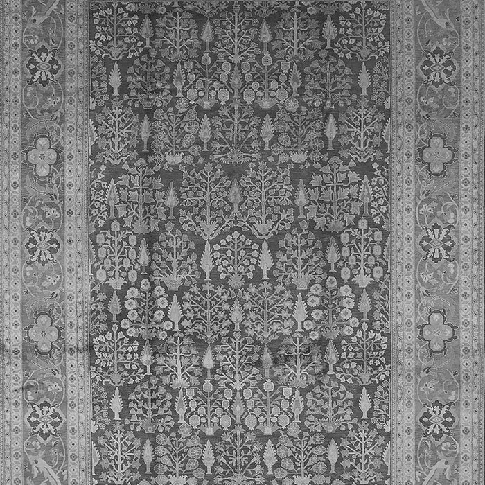 Machine Washable Oriental Gray Traditional Rug, wshurb2934gry