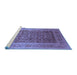 Sideview of Machine Washable Oriental Blue Traditional Rug, wshurb2934blu