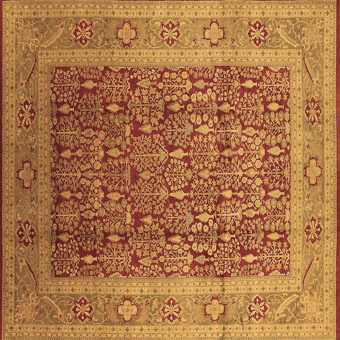Square Oriental Brown Traditional Rug, urb2934brn