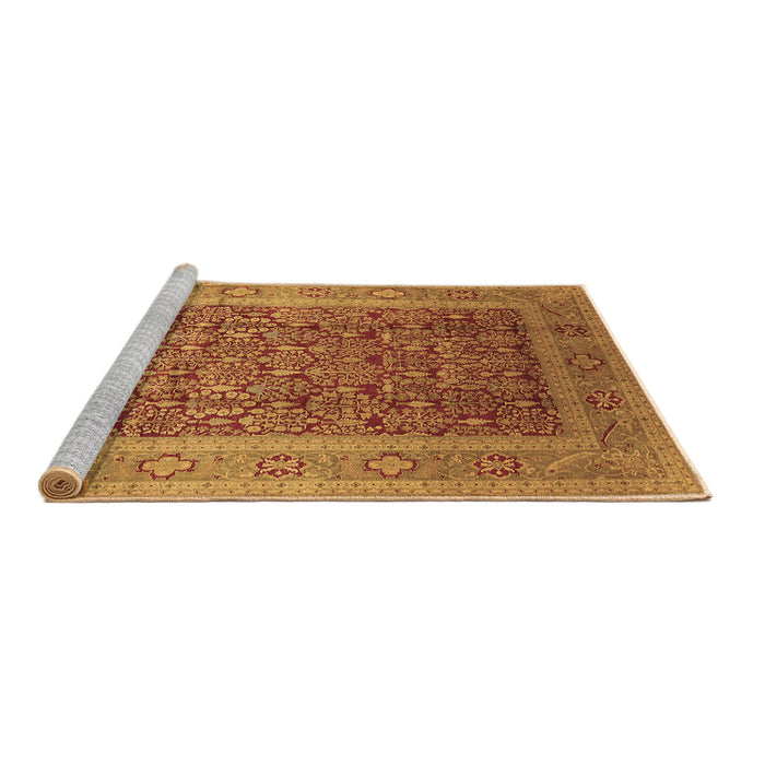 Sideview of Machine Washable Oriental Brown Traditional Rug, wshurb2934brn