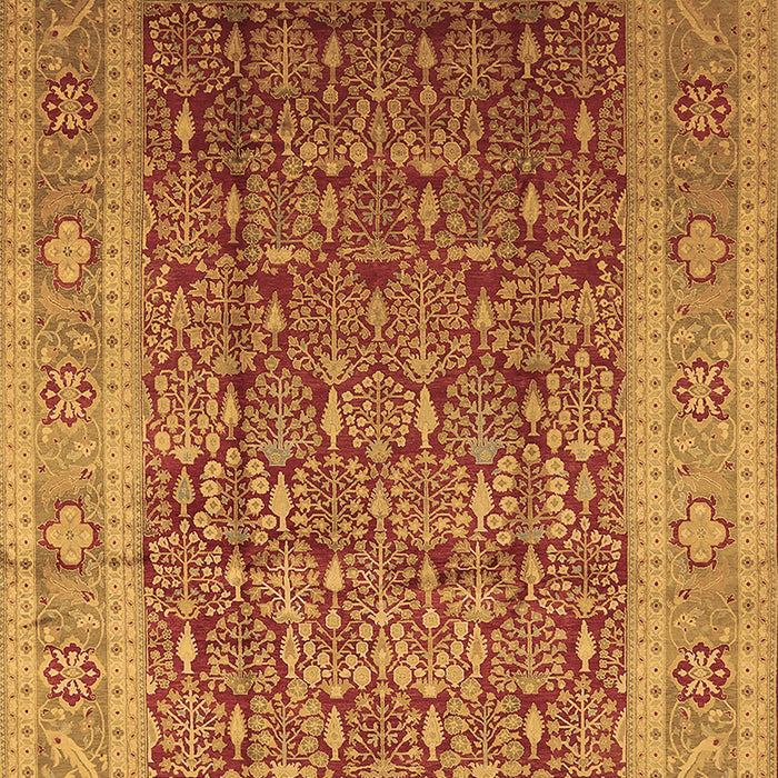 Machine Washable Oriental Brown Traditional Rug, wshurb2934brn