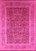 Machine Washable Oriental Pink Traditional Rug, wshurb2934pnk