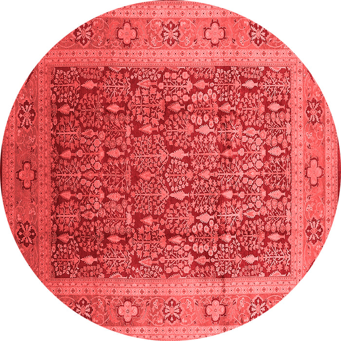 Machine Washable Oriental Red Traditional Rug, wshurb2934red