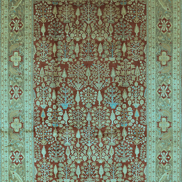 Oriental Light Blue Traditional Rug, urb2934lblu