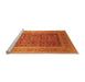 Sideview of Machine Washable Oriental Orange Traditional Area Rugs, wshurb2934org