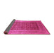 Sideview of Oriental Pink Traditional Rug, urb2934pnk