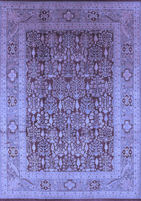 Oriental Blue Traditional Rug, urb2934blu