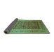 Sideview of Oriental Turquoise Traditional Rug, urb2934turq