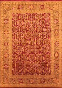 Oriental Orange Traditional Rug, urb2934org