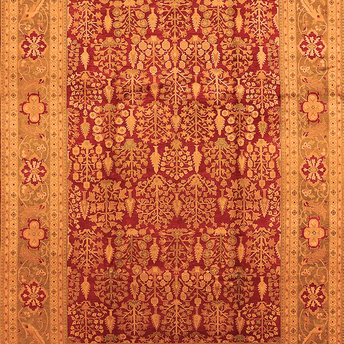 Oriental Orange Traditional Rug, urb2934org
