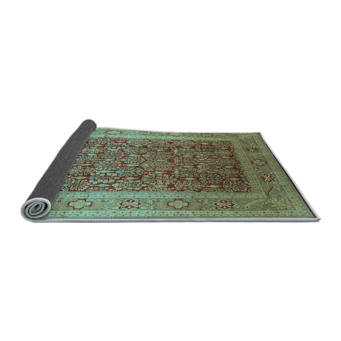 Sideview of Oriental Light Blue Traditional Rug, urb2934lblu