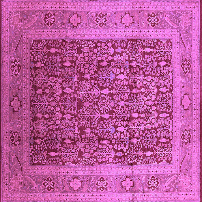 Square Oriental Purple Traditional Rug, urb2934pur