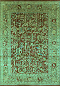 Oriental Turquoise Traditional Rug, urb2934turq