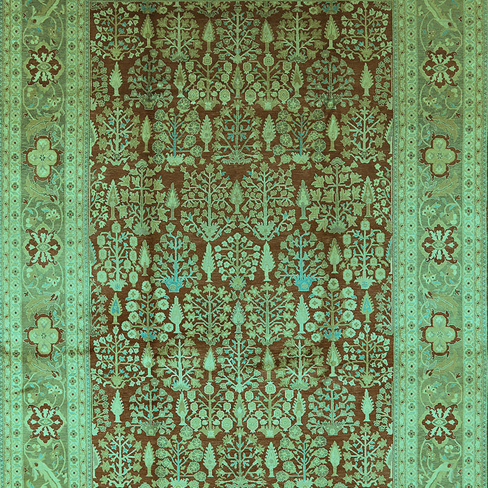Oriental Turquoise Traditional Rug, urb2934turq