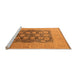 Sideview of Machine Washable Oriental Orange Traditional Area Rugs, wshurb2935org