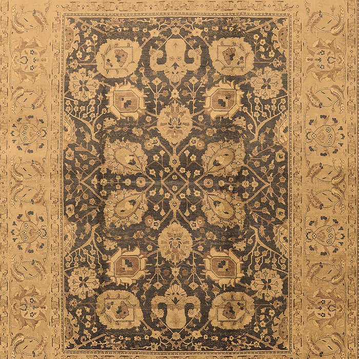 Machine Washable Oriental Brown Traditional Rug, wshurb2935brn