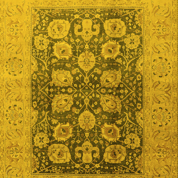 Oriental Yellow Traditional Rug, urb2935yw