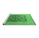 Sideview of Machine Washable Oriental Emerald Green Traditional Area Rugs, wshurb2935emgrn