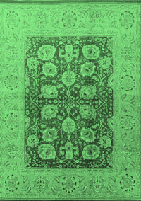 Oriental Emerald Green Traditional Rug, urb2935emgrn