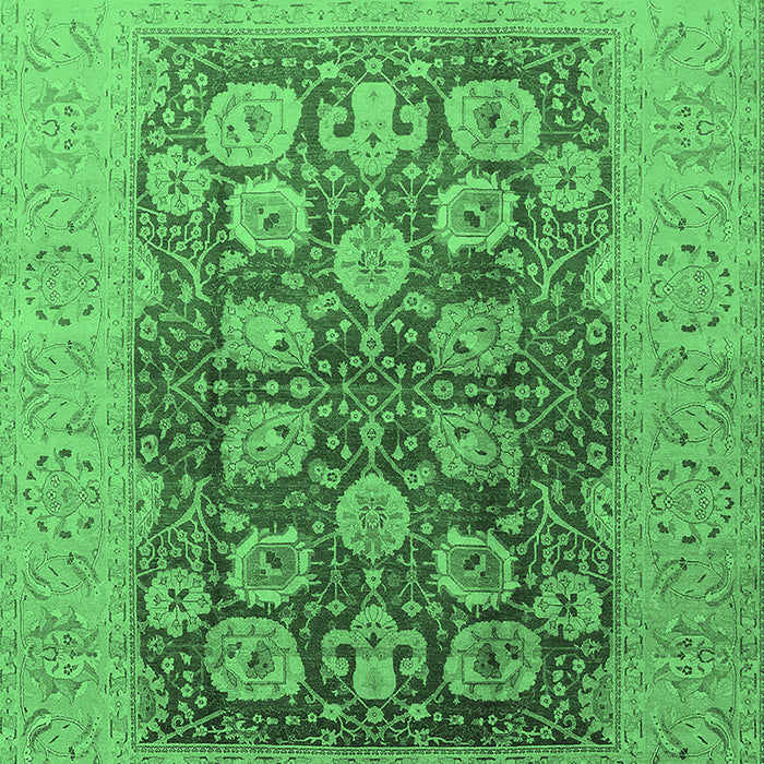 Oriental Emerald Green Traditional Rug, urb2935emgrn