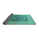 Sideview of Oriental Turquoise Traditional Rug, urb2935turq