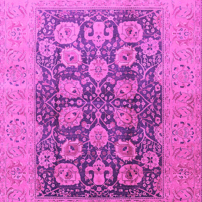 Machine Washable Oriental Pink Traditional Rug, wshurb2935pnk