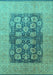 Oriental Turquoise Traditional Rug, urb2935turq
