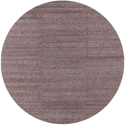 Round Mid-Century Modern Rosy Brown Pink Oriental Rug, urb2936